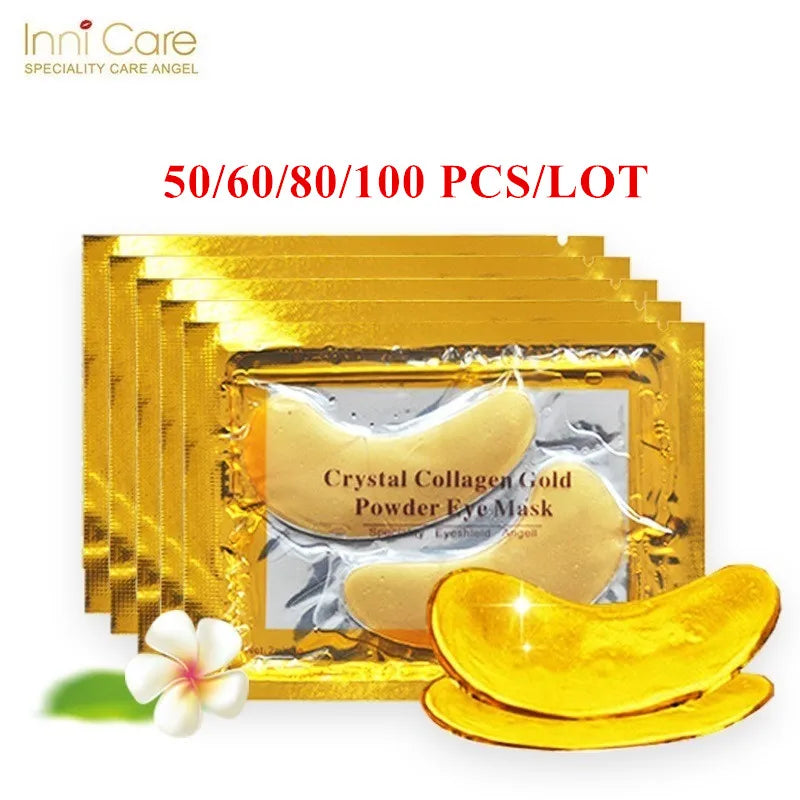 InniCare Crystal Collagen Gold Eye Masks (50/60/80/100 Pcs)