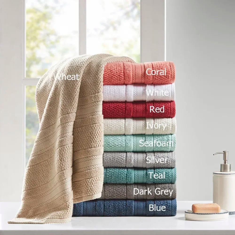 Super Soft Cotton Quick Dry Bath Towel Set (6pcs)