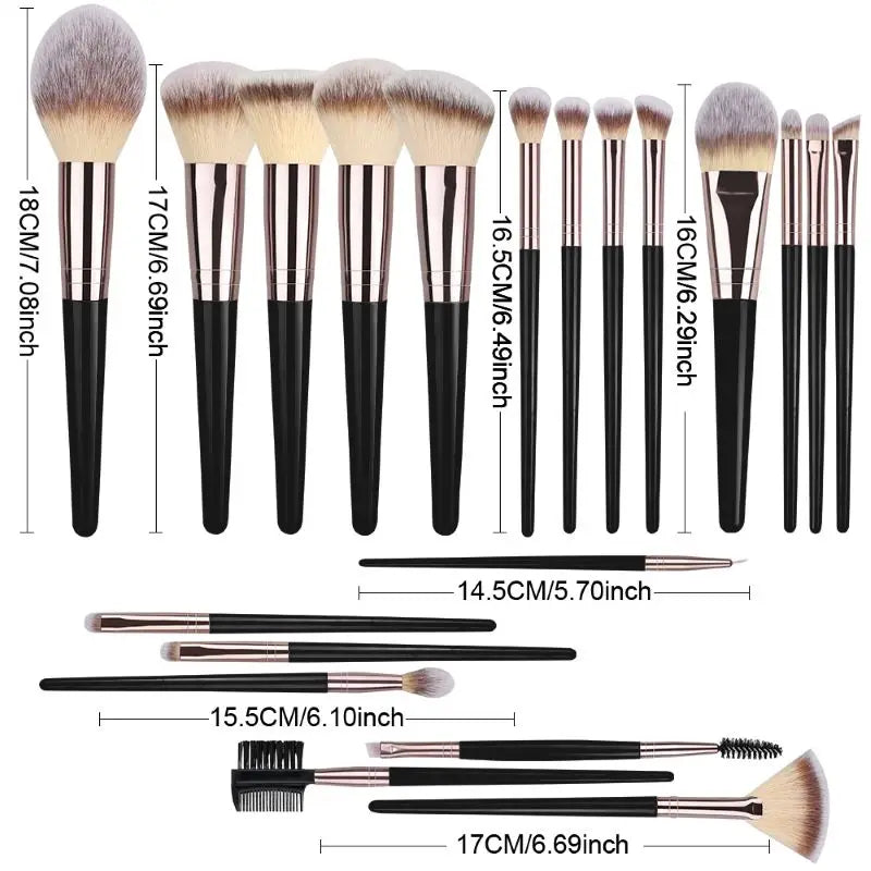 3–20PCS Professional Makeup Brush Set – Face & Eye Beauty Tools