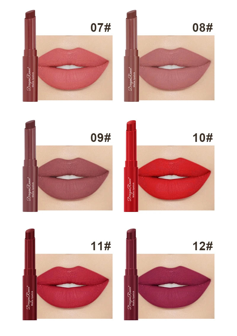 4-in-1 Matte Lipstick Pencil Set – Velvet, Long-Lasting Lip Color
