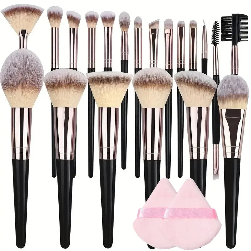 3–20PCS Professional Makeup Brush Set – Face & Eye Beauty Tools