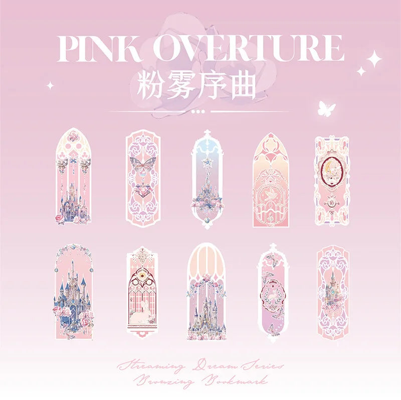 10pcs Fluorescent Dream Series Bookmarks – Kawaii PVC Page Markers