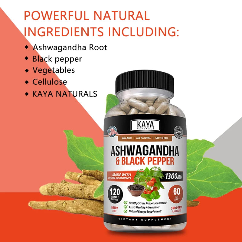 Organic Ashwagandha Root & Black Pepper Extract