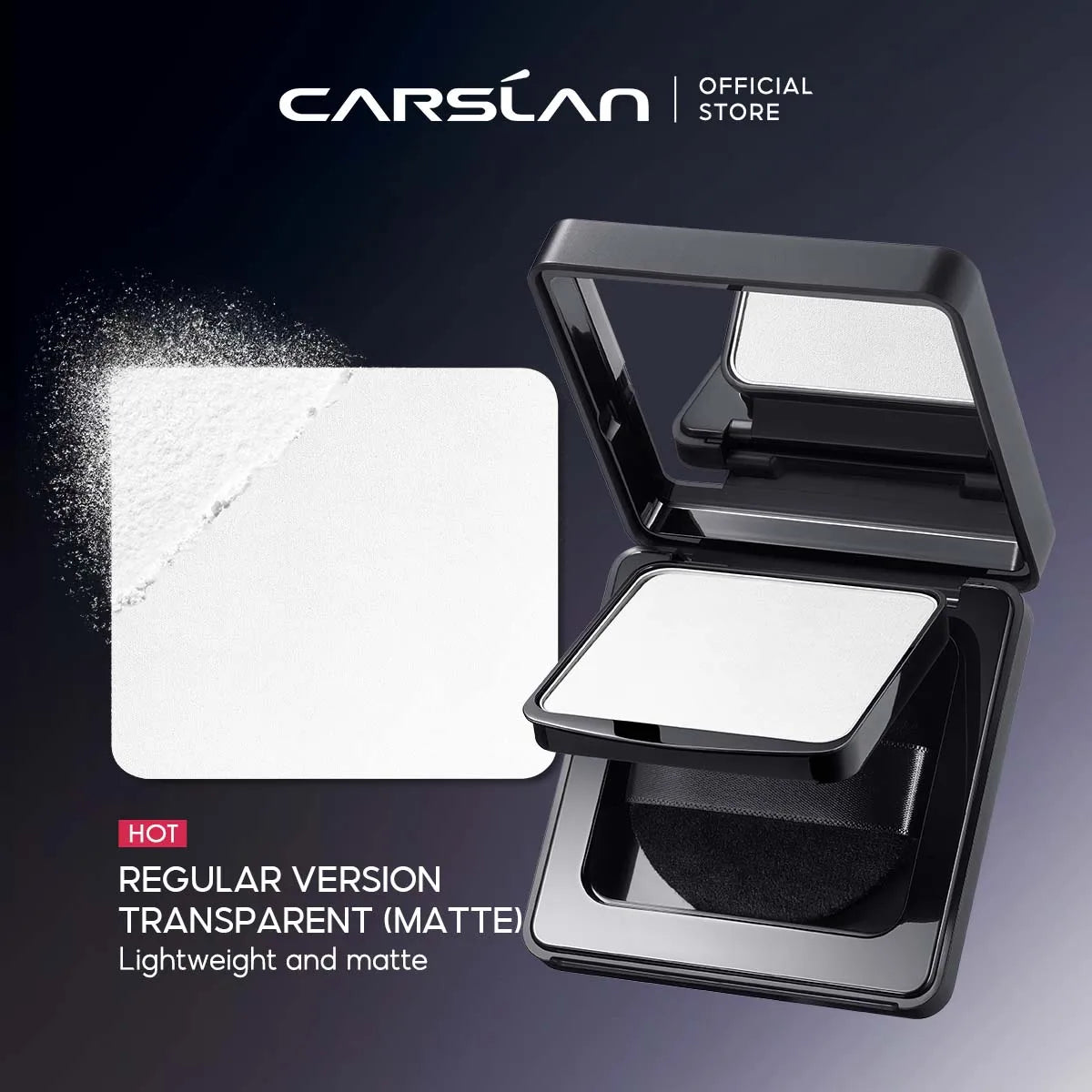 CARSLAN Stay Matte Pressed Powder – 24H Oil Control & Translucent Setting Powder