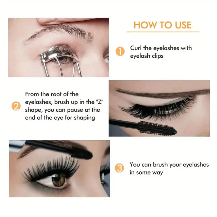Waterproof 4D Mascara – Long-Lasting, Smudge-Proof & Thickening