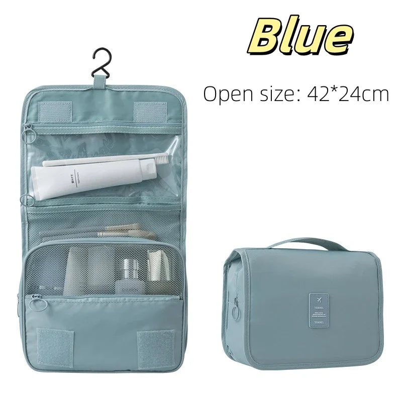 Waterproof Hanging Travel Makeup Bag – Toiletry & Cosmetic Organizer for Wome