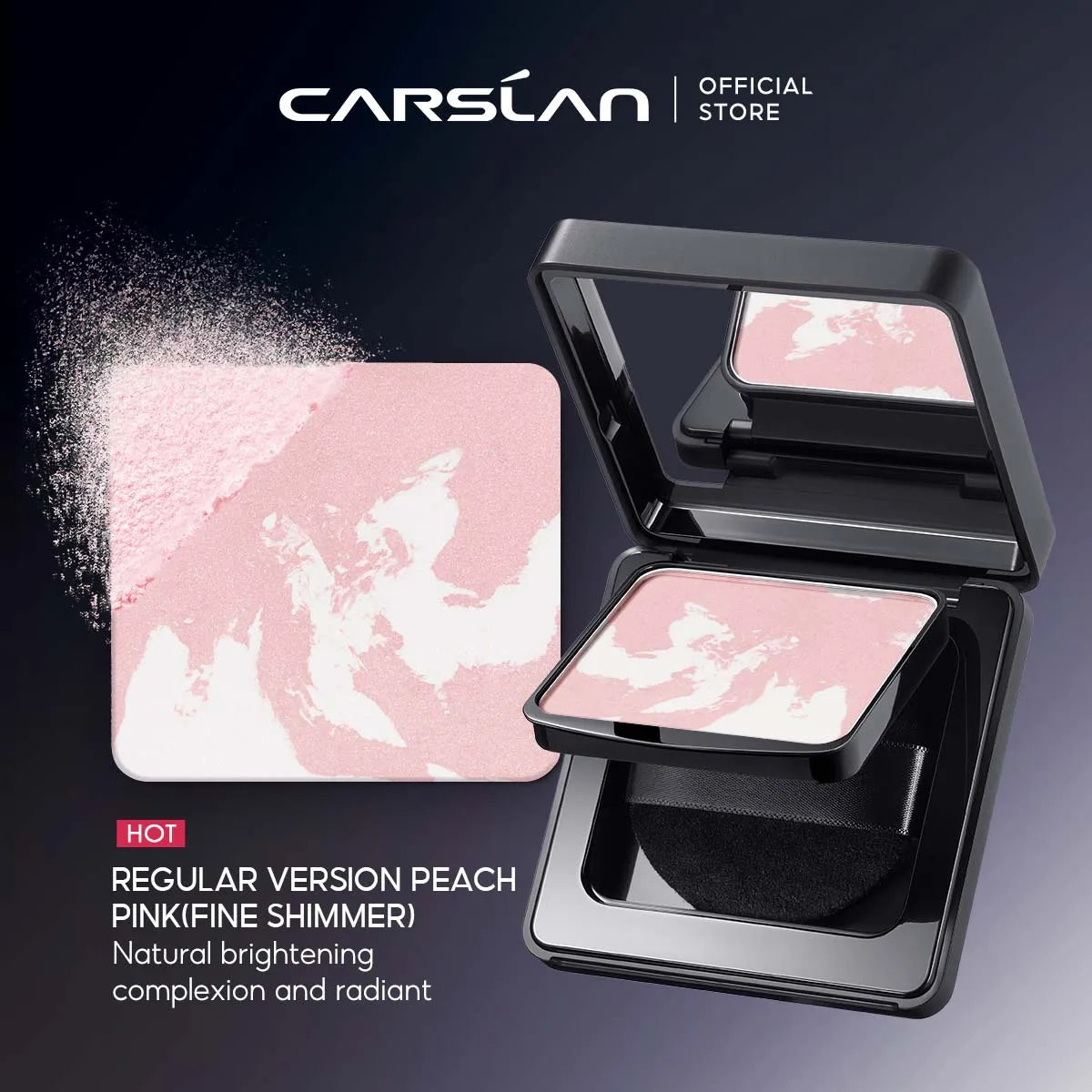 CARSLAN Stay Matte Pressed Powder – 24H Oil Control & Translucent Setting Powder