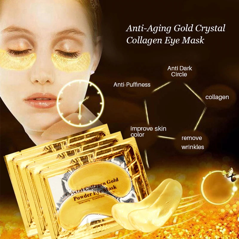 InniCare Crystal Collagen Gold Eye Masks (50/60/80/100 Pcs)