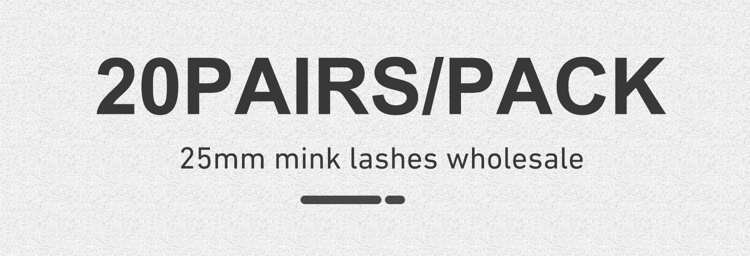 20 Pairs 25mm Mink Eyelashes – Fluffy, Wispy, High-Volume Lash Set