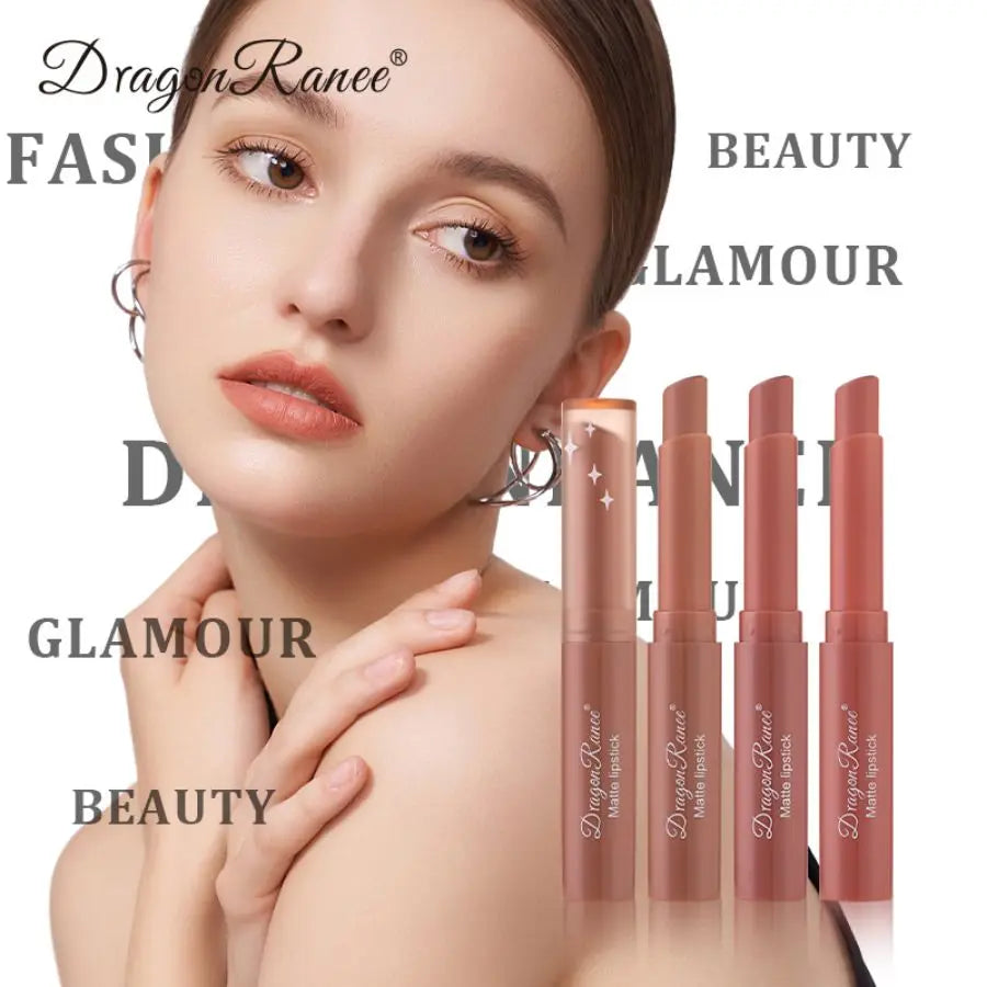 4-in-1 Matte Lipstick Pencil Set – Velvet, Long-Lasting Lip Color