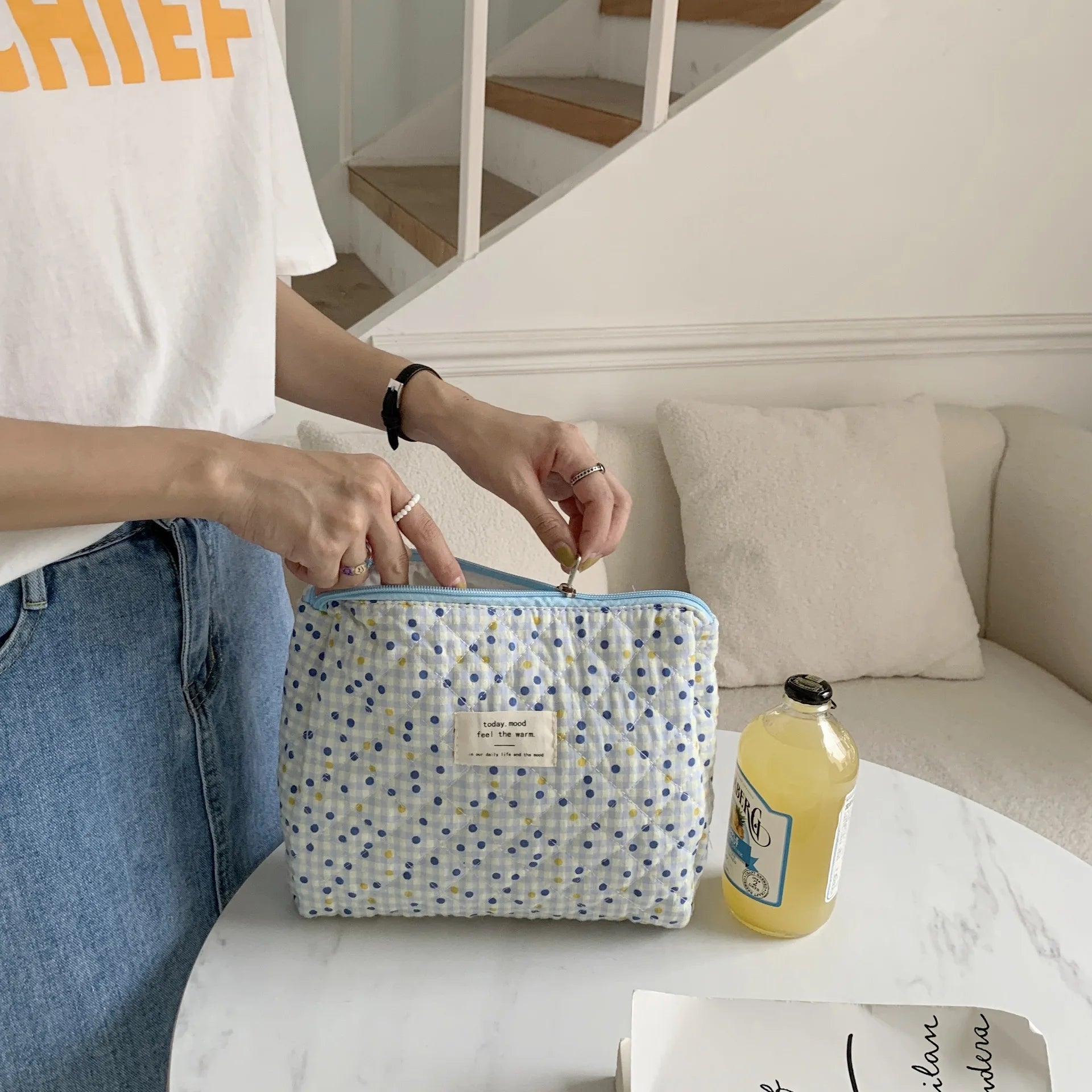 Women’s Travel Cosmetic Bag – Large Capacity Zipper Makeup Pouch