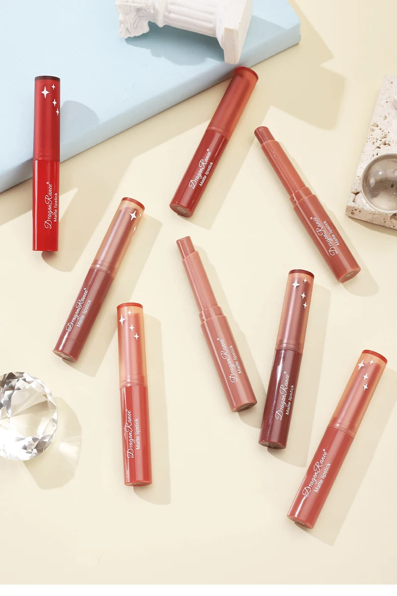 4-in-1 Matte Lipstick Pencil Set – Velvet, Long-Lasting Lip Color