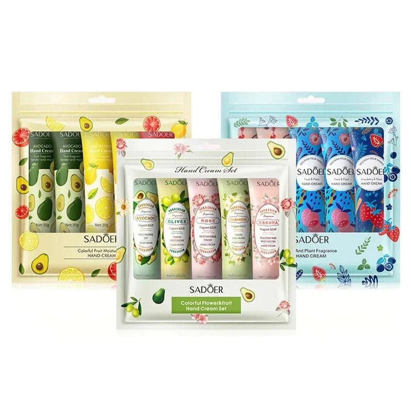 SADOER Fruit Plant Hand Cream Set – 5pcs
