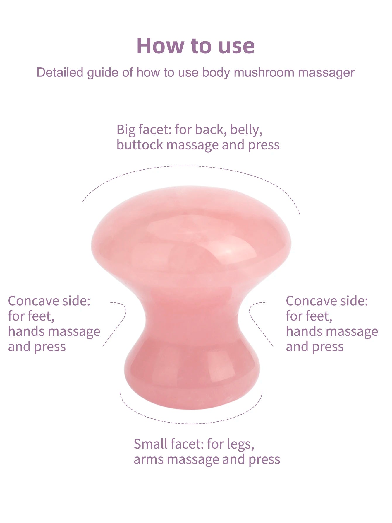 Natural Jade Mushroom Gua Sha Massager
