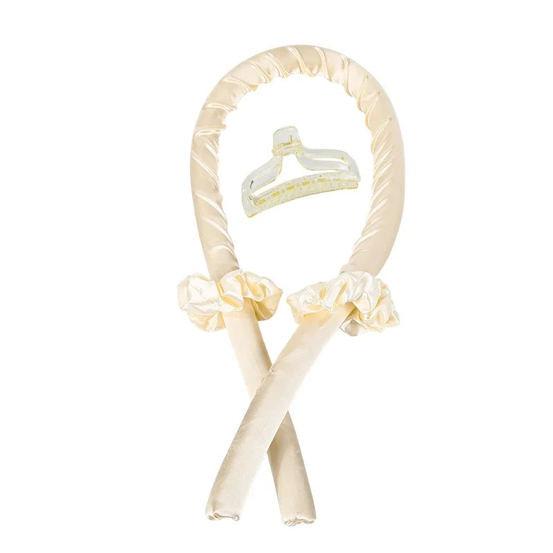 Heatless Silk Curling Rod Headband – Soft, No Heat Hair Rollers