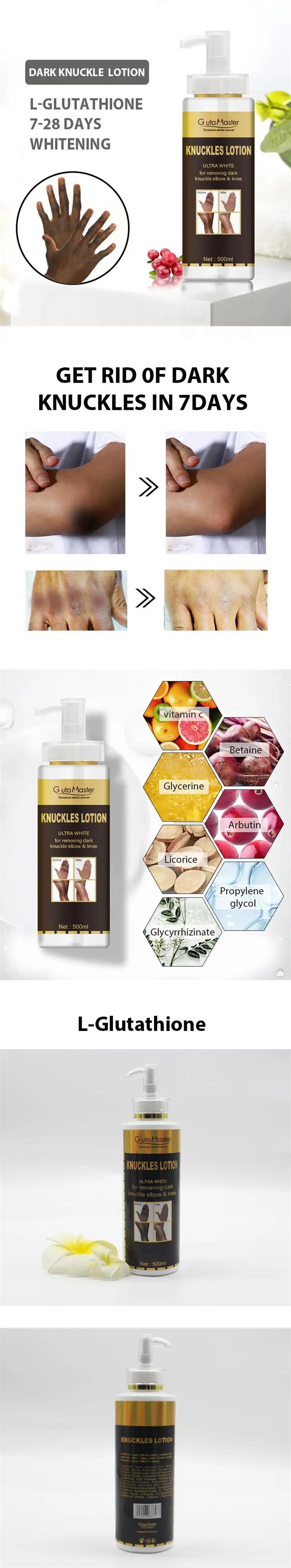 Whitening & Brightening Skin Cream – For Knuckles, Knees, and Elbows