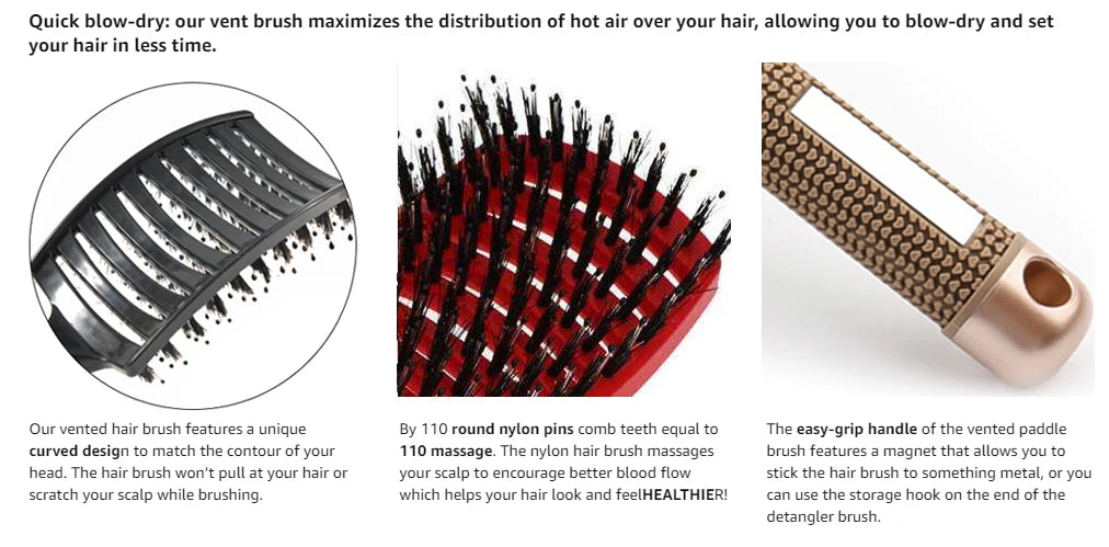 Detangling Hair Brush for Wet & Curly Hair
