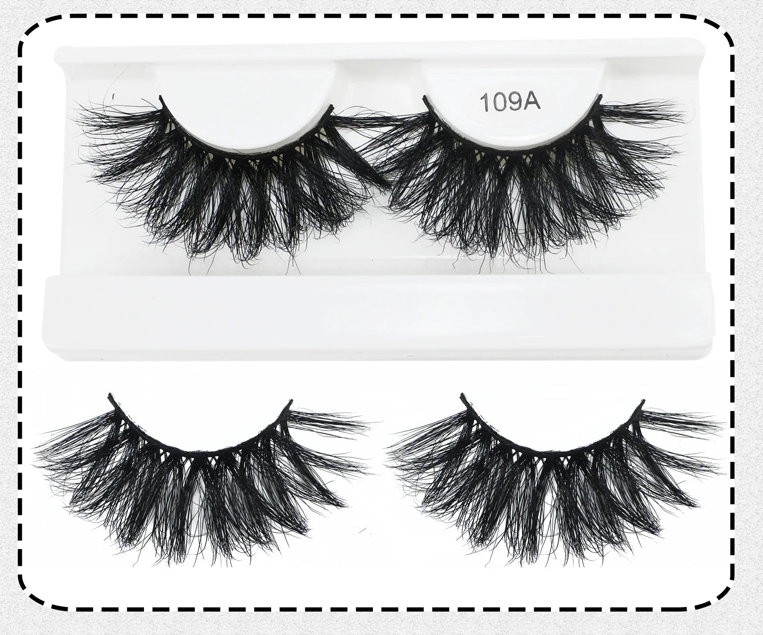 20 Pairs 25mm Mink Eyelashes – Fluffy, Wispy, High-Volume Lash Set