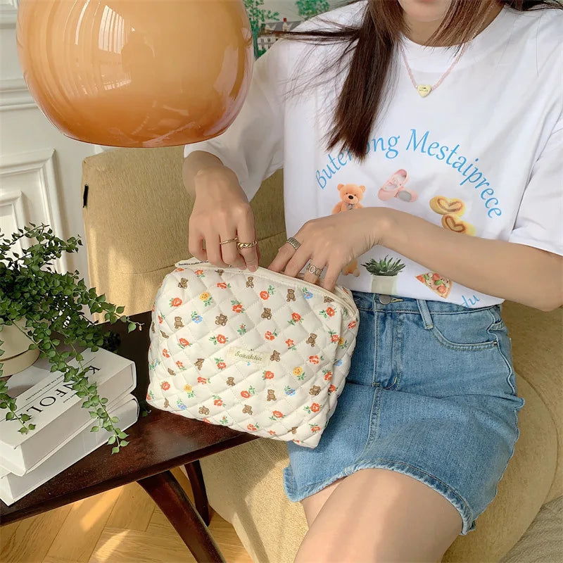 Women’s Travel Cosmetic Bag – Large Capacity Zipper Makeup Pouch