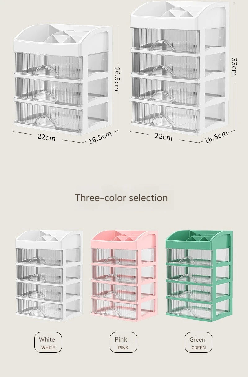 Desktop Storage Box Storage Drawer Hair Decoration Multi-layer Storage Cabinet Cosmetics Jewelry Box Stationery Multi-functional