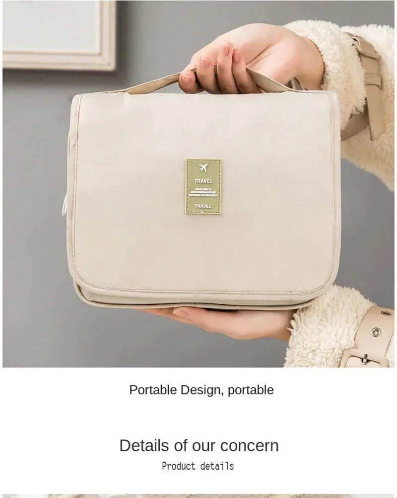 Waterproof Hanging Travel Makeup Bag – Toiletry & Cosmetic Organizer for Wome