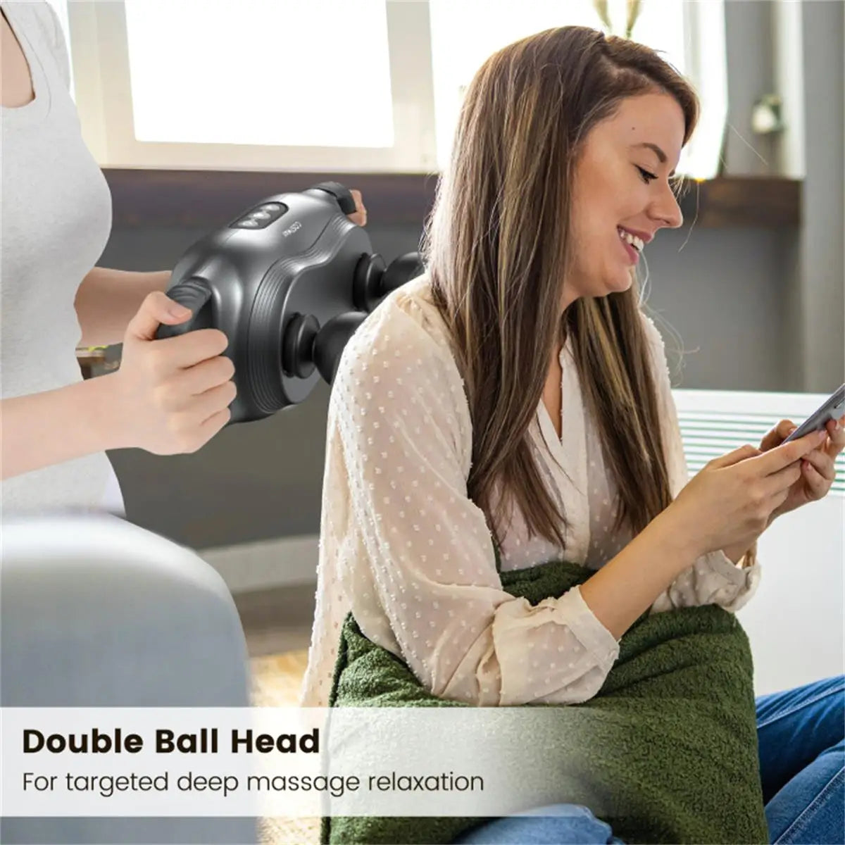 Versatile Electric Massager with 3 Heads & 3 Modes