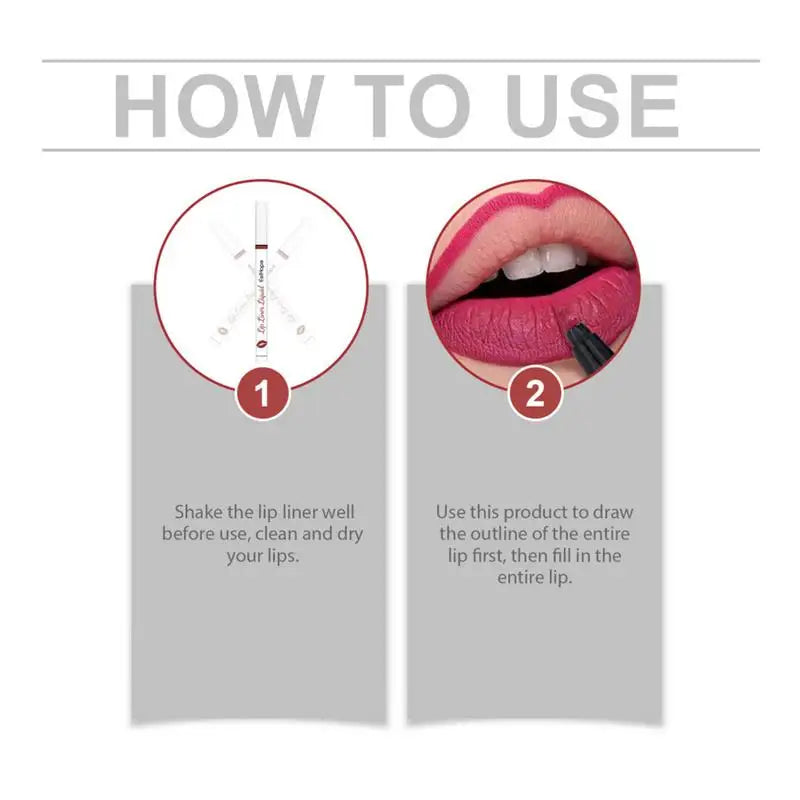 Liquid Lipliner Pencil Matte Soft Lip Liner Stick