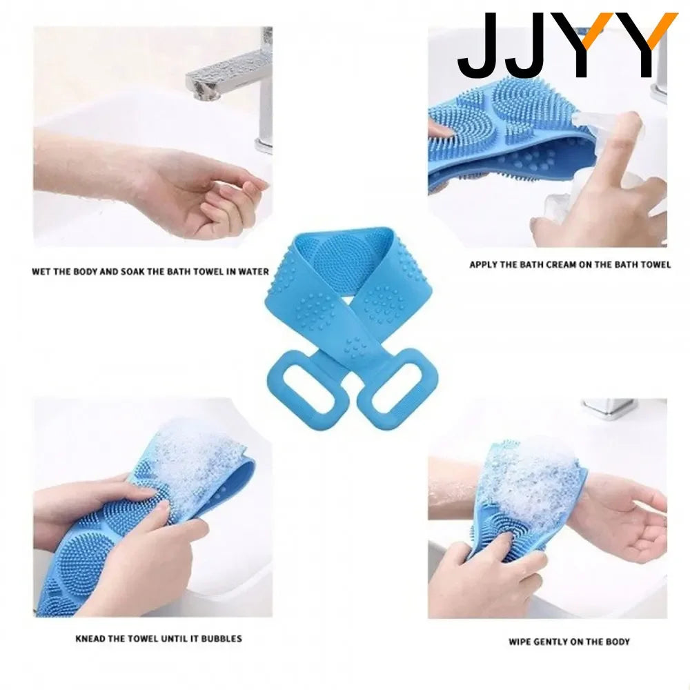 JJYY Silicone Bath Towel & Massage Brush