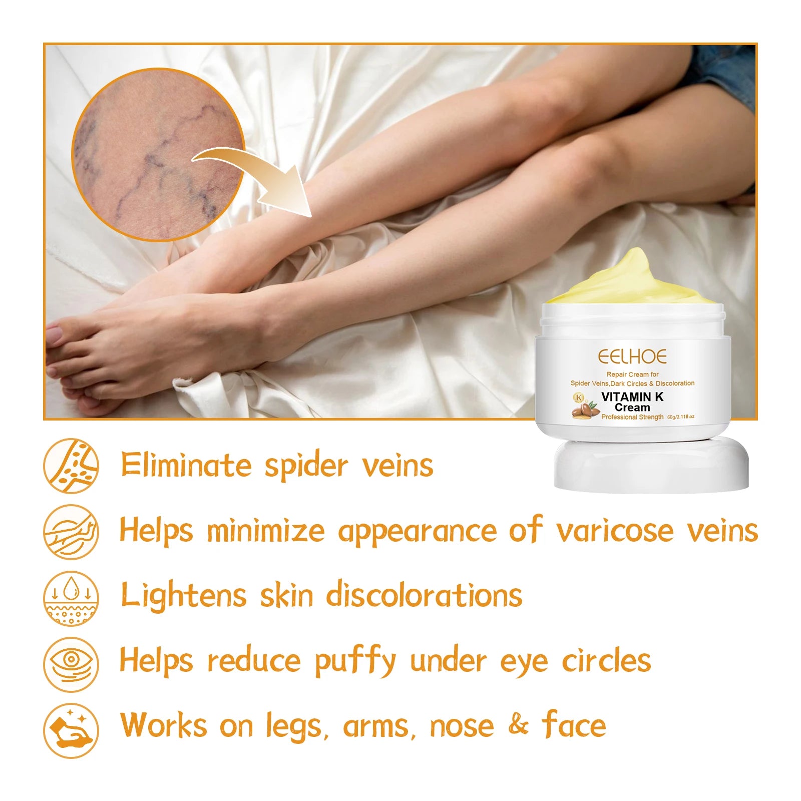 EELHOE Vitamin K Herbal Vein Care Cream