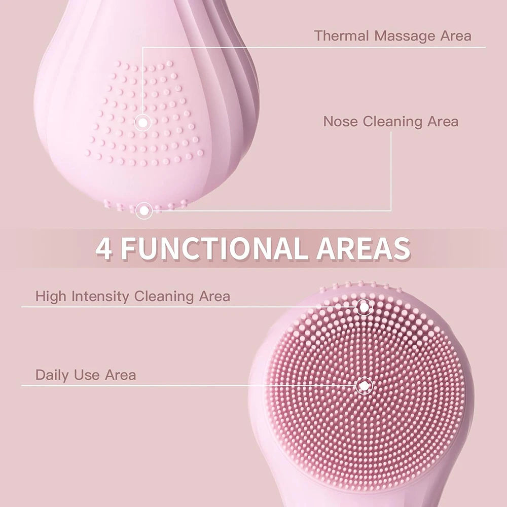 Sonic Facial Cleansing Brush – Waterproof Rechargeable Deep Cleanser