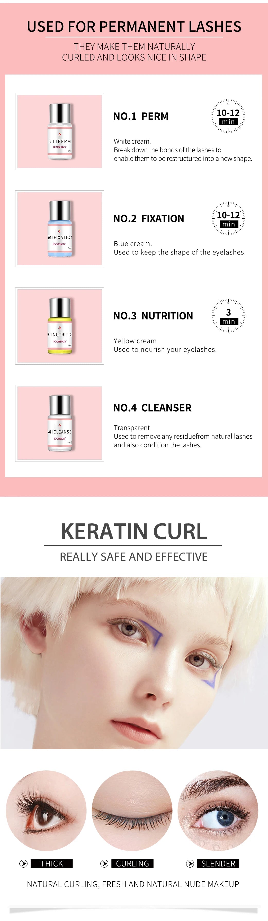 : ICONSIGN Lash Lift Kit – Long-Lasting Eyelash Perm (6-8 Weeks)