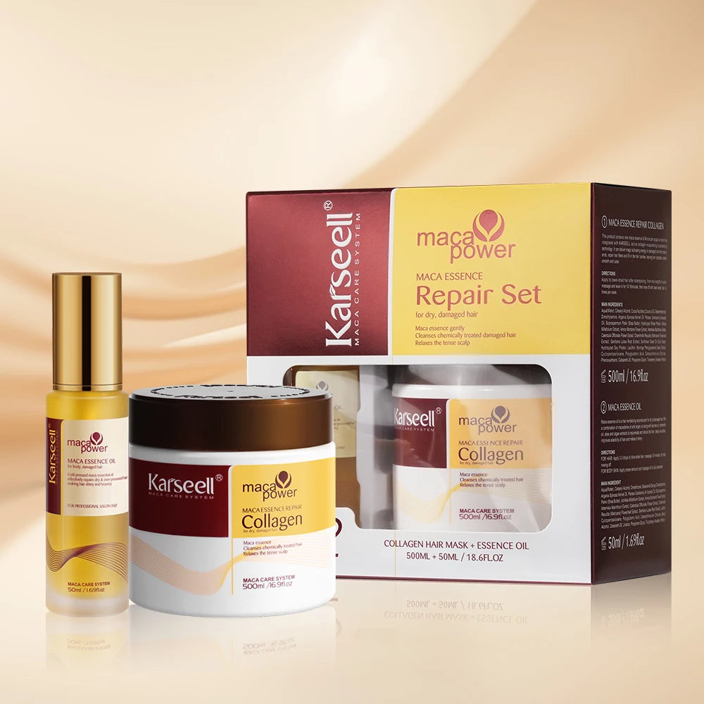Karseell Collagen Hair Mask & Argan Oil Hair Serum Set