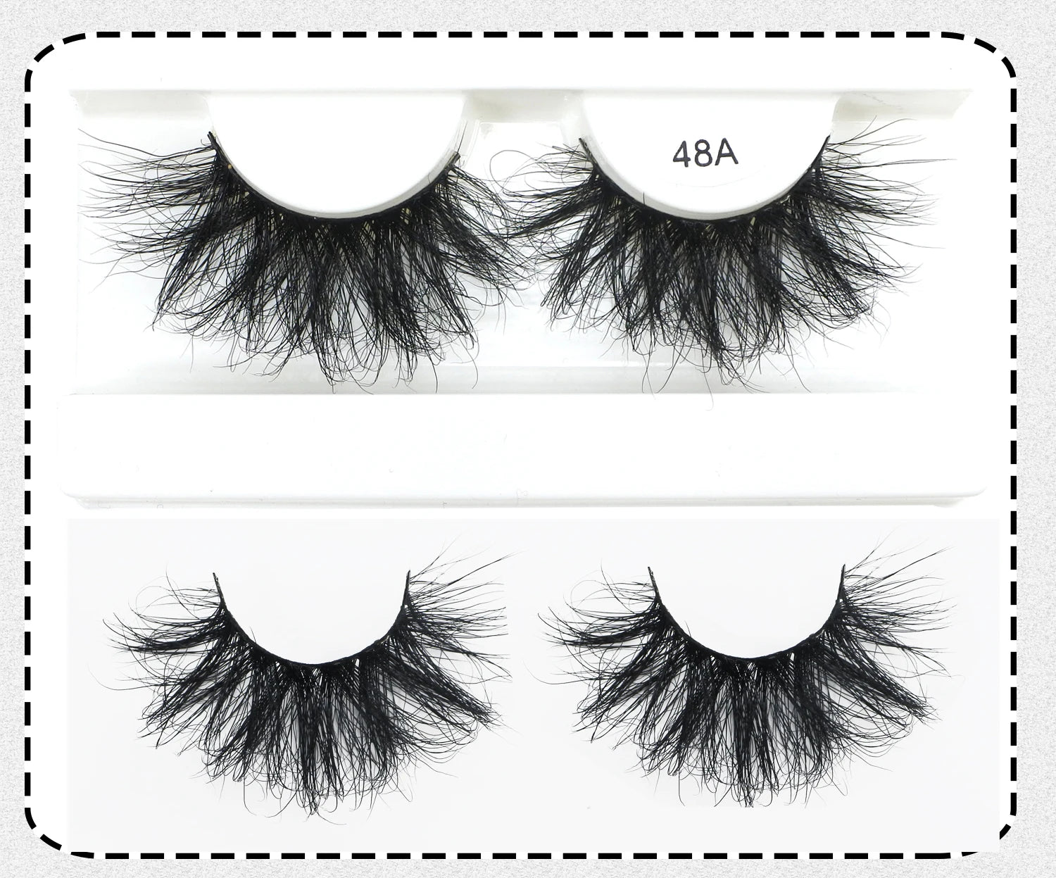 20 Pairs 25mm Mink Eyelashes – Fluffy, Wispy, High-Volume Lash Set