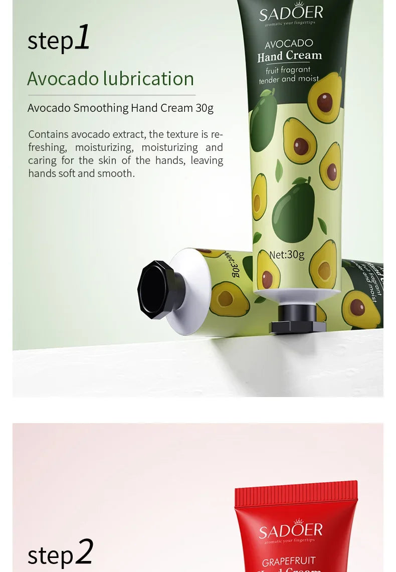 SADOER Fruit Plant Hand Cream Set – 5pcs