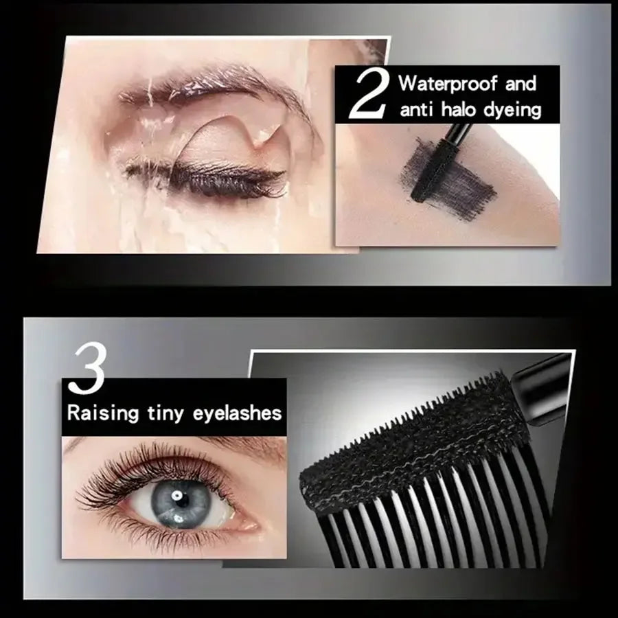 Waterproof 4D Mascara – Long-Lasting, Smudge-Proof & Thickening
