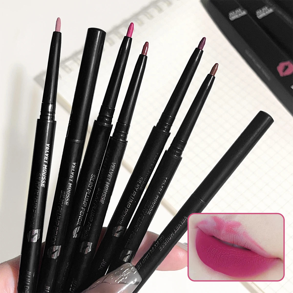 Waterproof Matte Lip Liner – Long-Lasting, Non-Stick, 5 Hydrating Shades