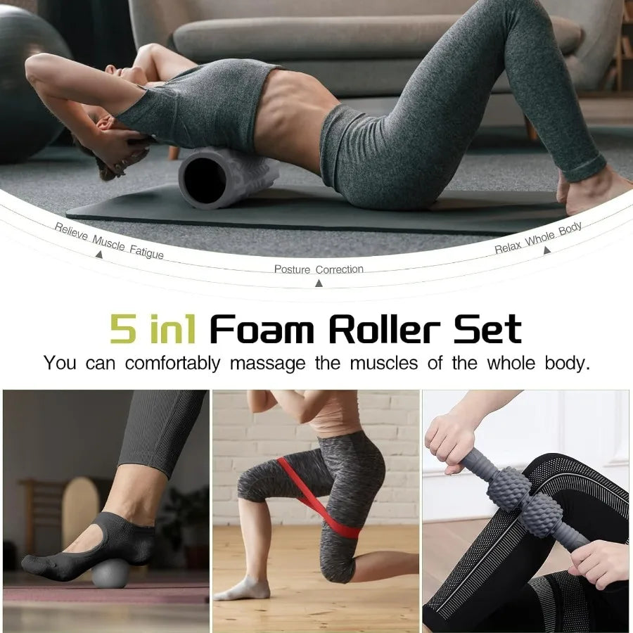 5-in-1 Foam Roller & Massage Set