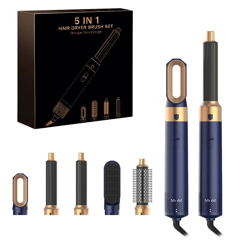 5-in-1 Professional Hair Styling Set – Dryer, Curler & Straightener