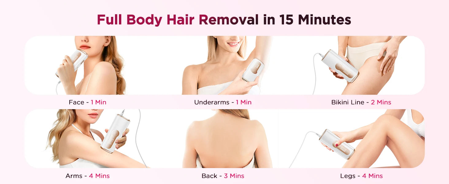 IPL Flash Laser Hair Removal – Permanent & Painless Epilator for Body, Bikini, and Face
