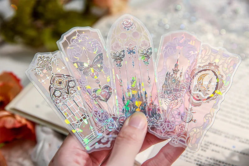 10pcs Fluorescent Dream Series Bookmarks – Kawaii PVC Page Markers