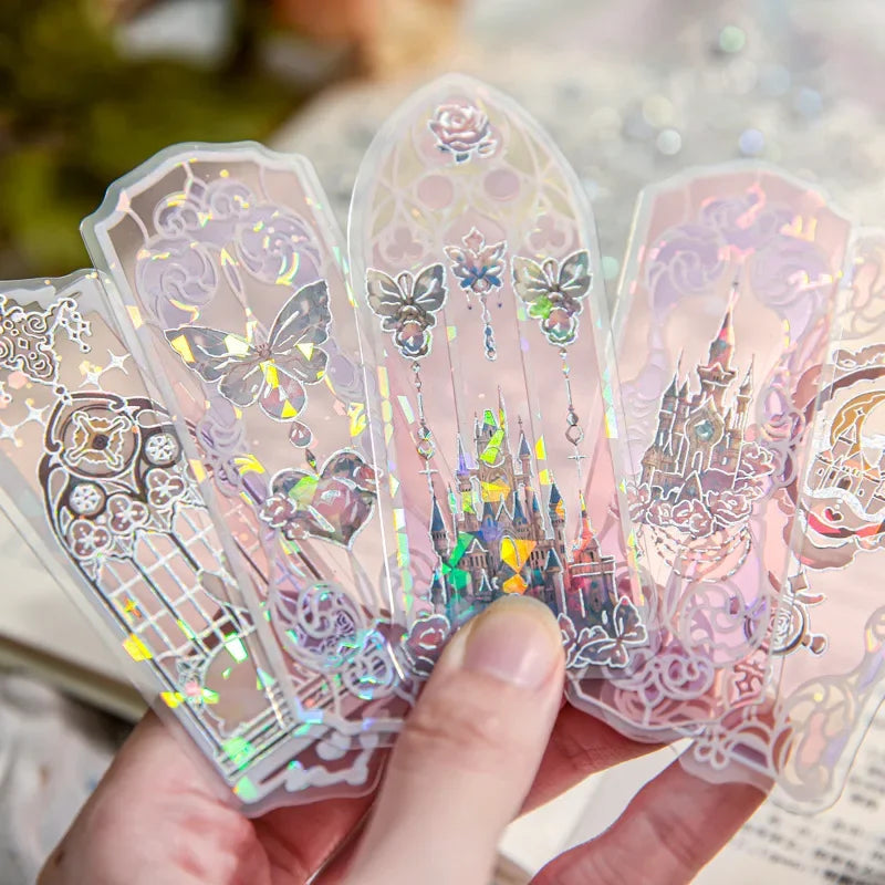 10pcs Fluorescent Dream Series Bookmarks – Kawaii PVC Page Markers