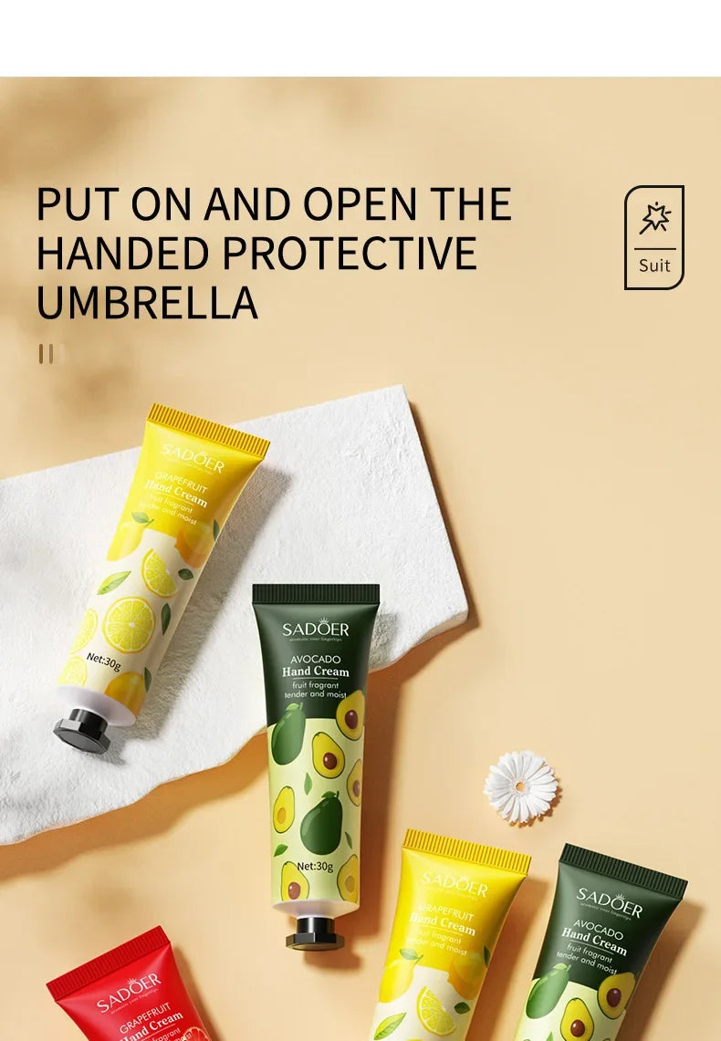 SADOER Fruit Plant Hand Cream Set – 5pcs