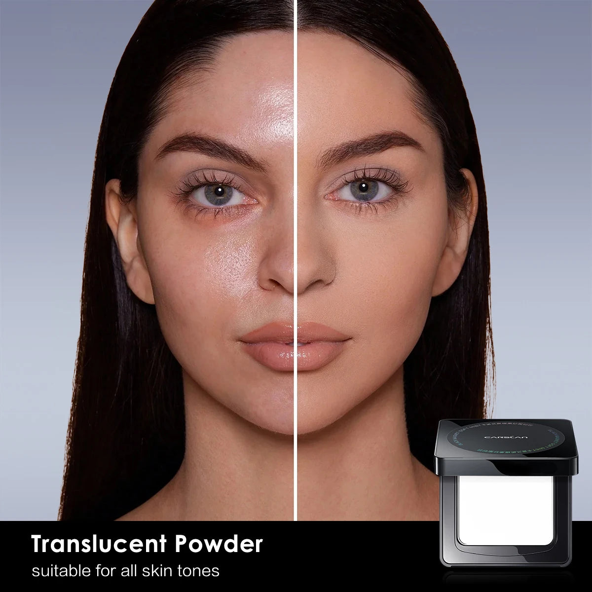 CARSLAN Stay Matte Pressed Powder – 24H Oil Control & Translucent Setting Powder