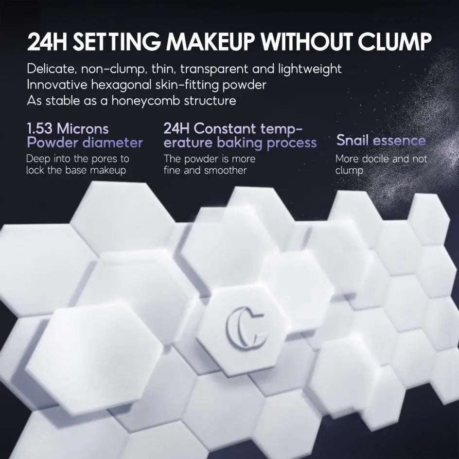 CARSLAN Stay Matte Pressed Powder – 24H Oil Control & Translucent Setting Powder