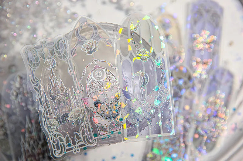 10pcs Fluorescent Dream Series Bookmarks – Kawaii PVC Page Markers