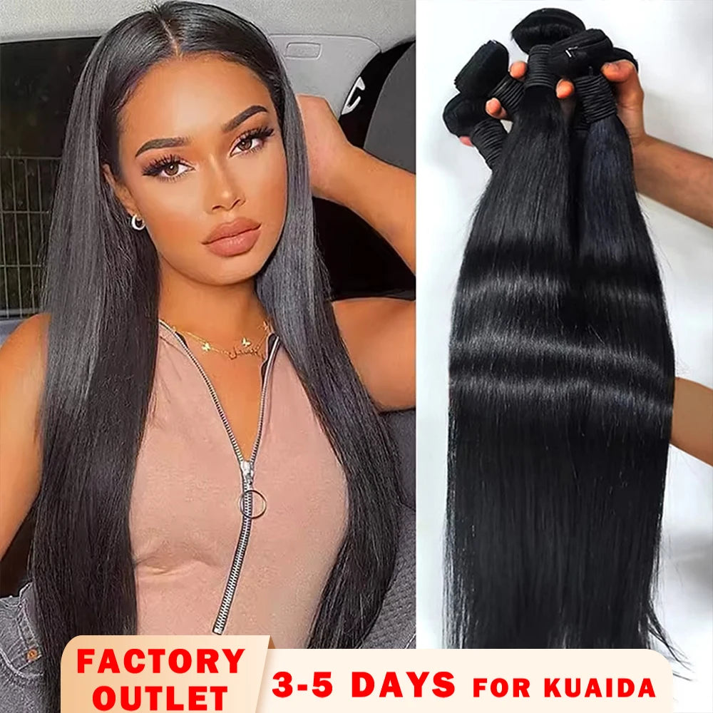 100% Human Hair Straight Bundles – 40 Inch Remy Extensions