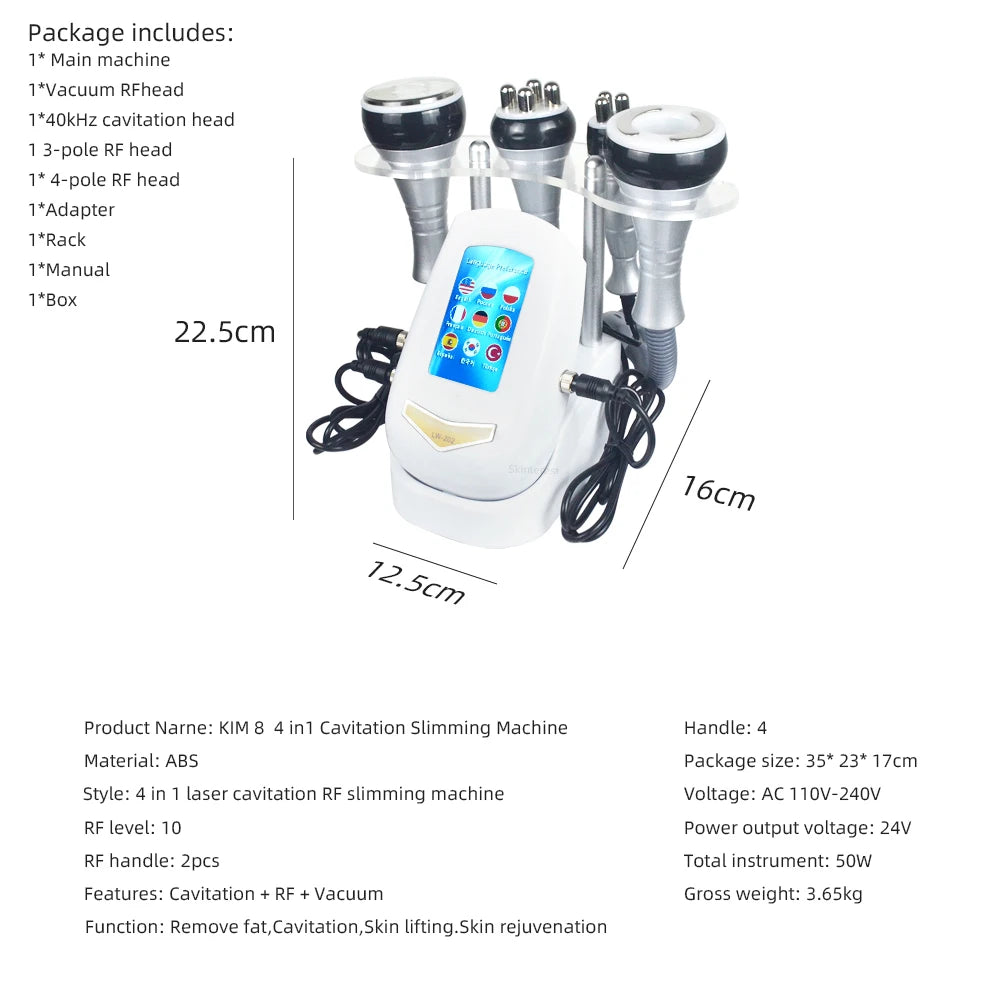 4-in-1 40K Ultrasonic Cavitation Body Tool