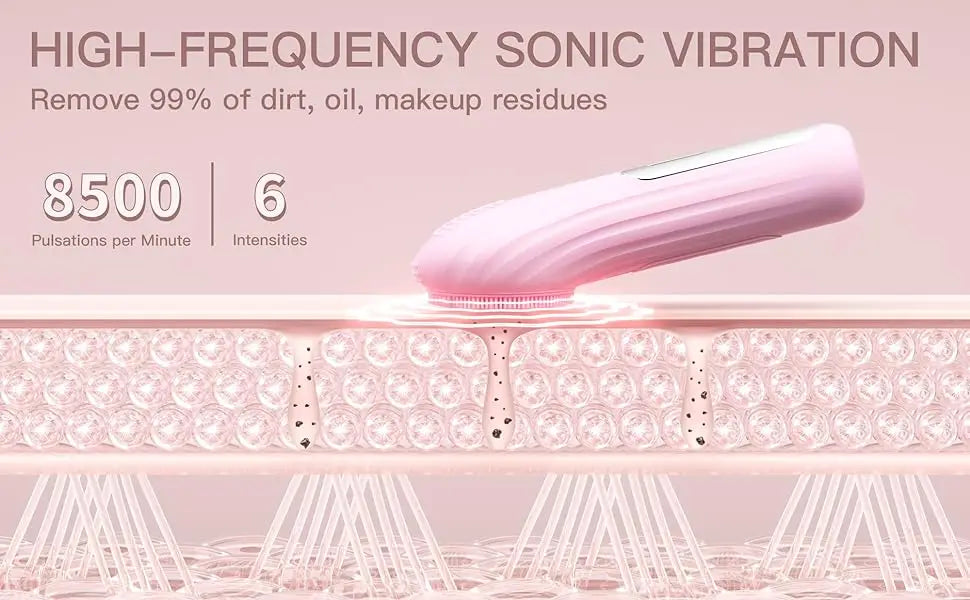 Sonic Facial Cleansing Brush – Waterproof Rechargeable Deep Cleanser