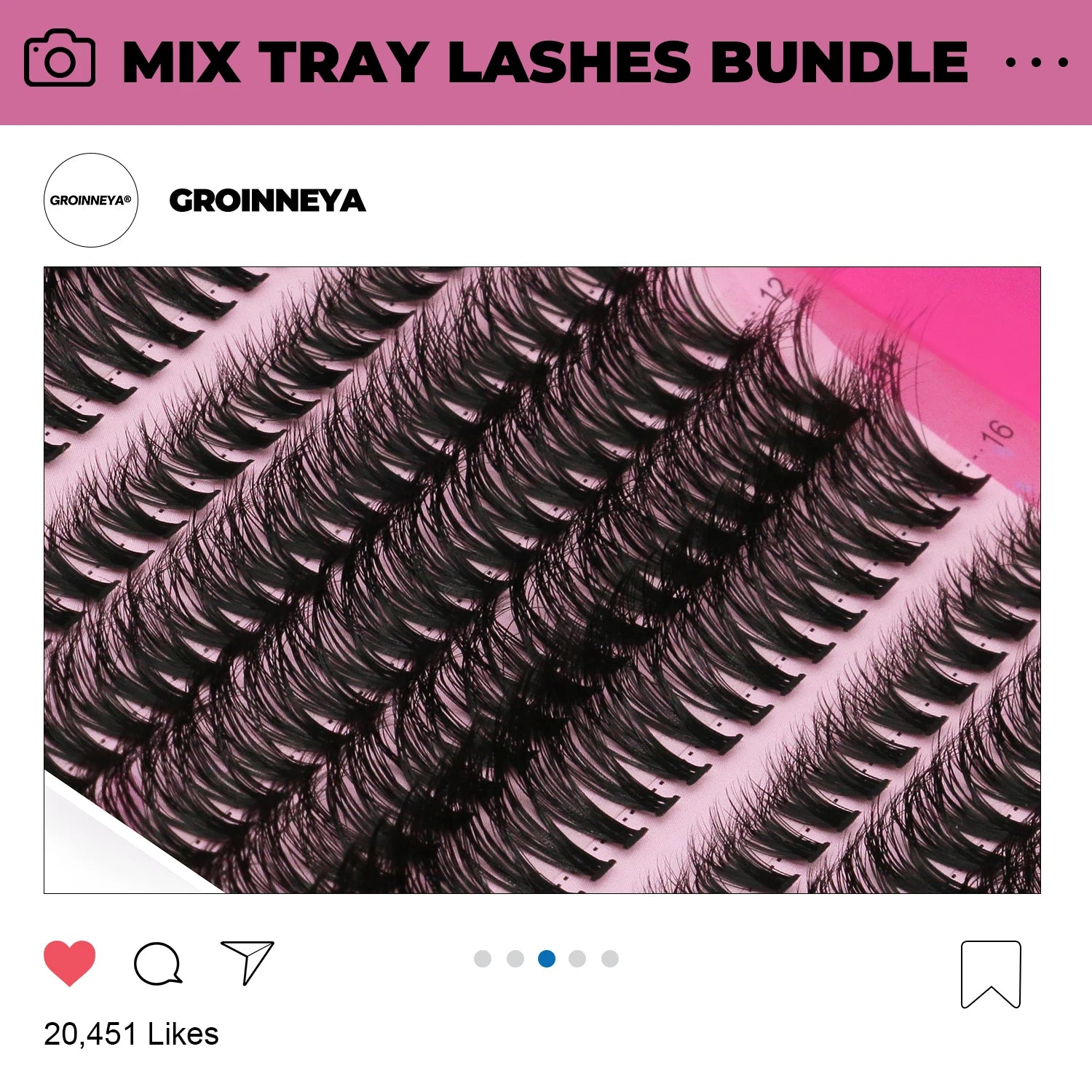 GROINNEYA DIY Lash Extension Kit – Cluster Lashes with Bond & Seal