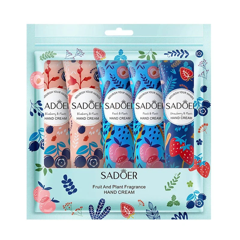 SADOER Fruit Plant Hand Cream Set – 5pcs